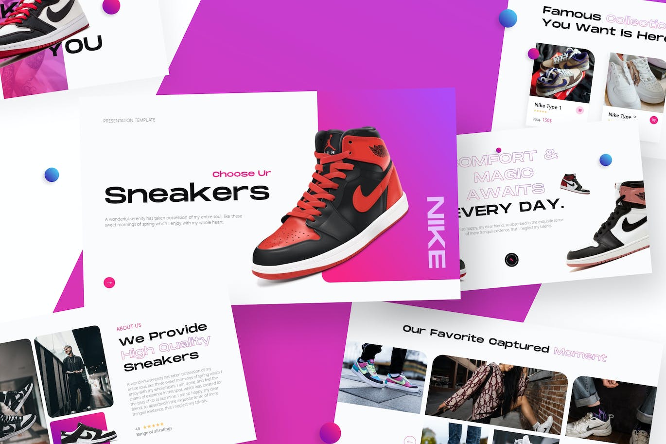 运动鞋PPT模版 (PPT,PPTX)