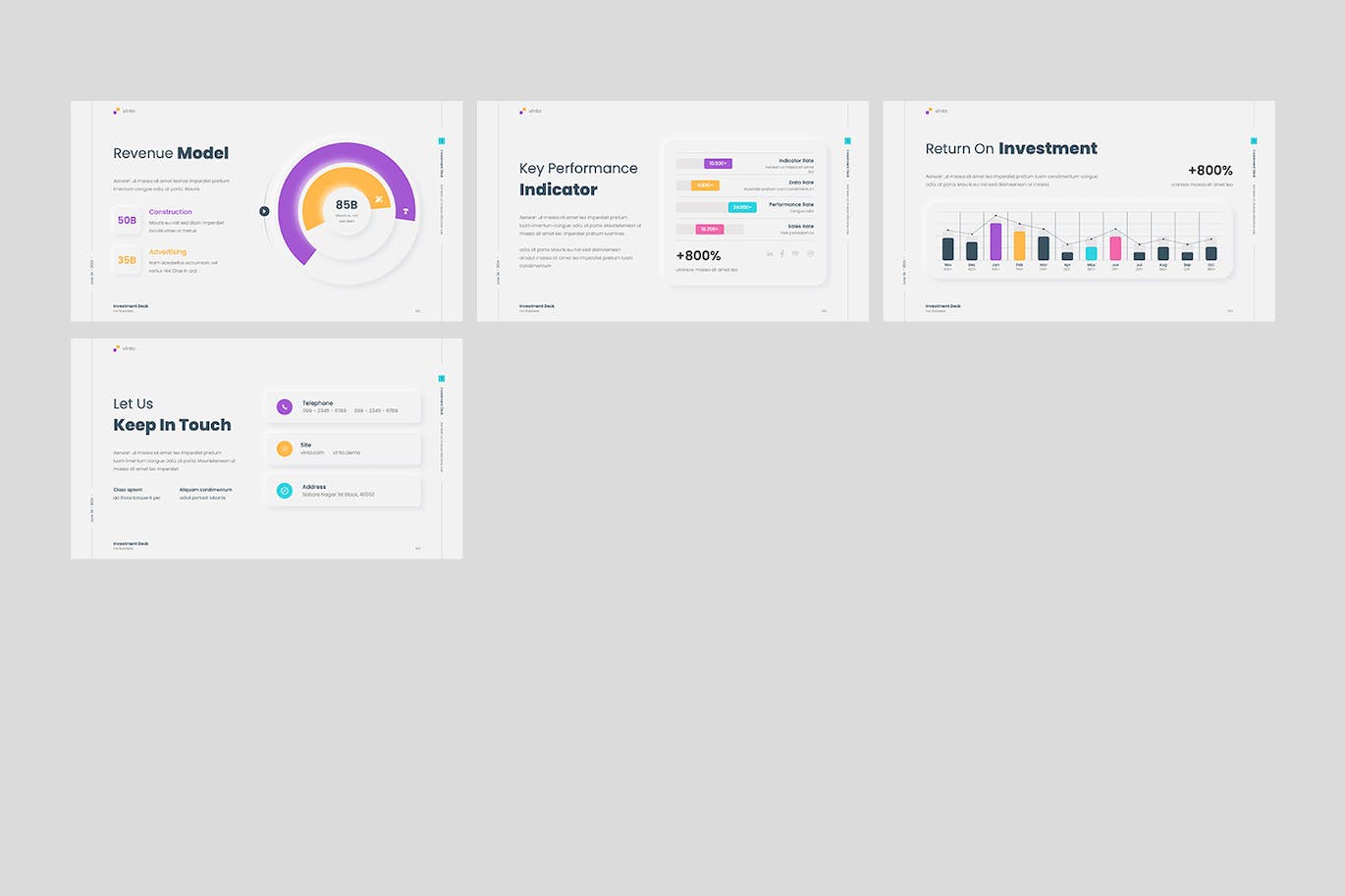 商业投资商业计划PPT模版 (PPTX)