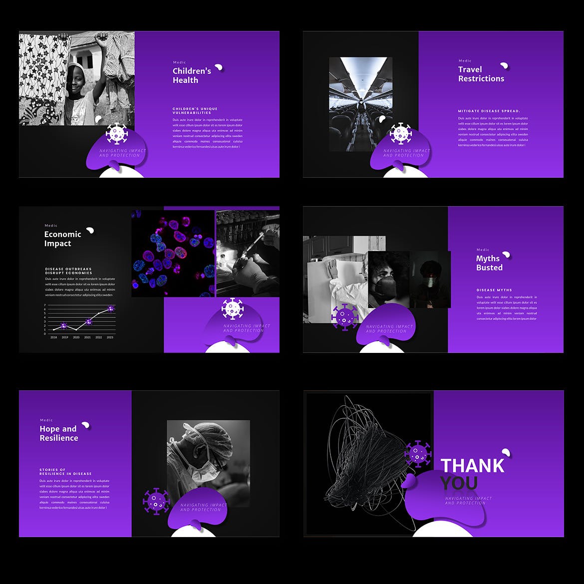 疾病和病毒变化PPT模版 (PPT)