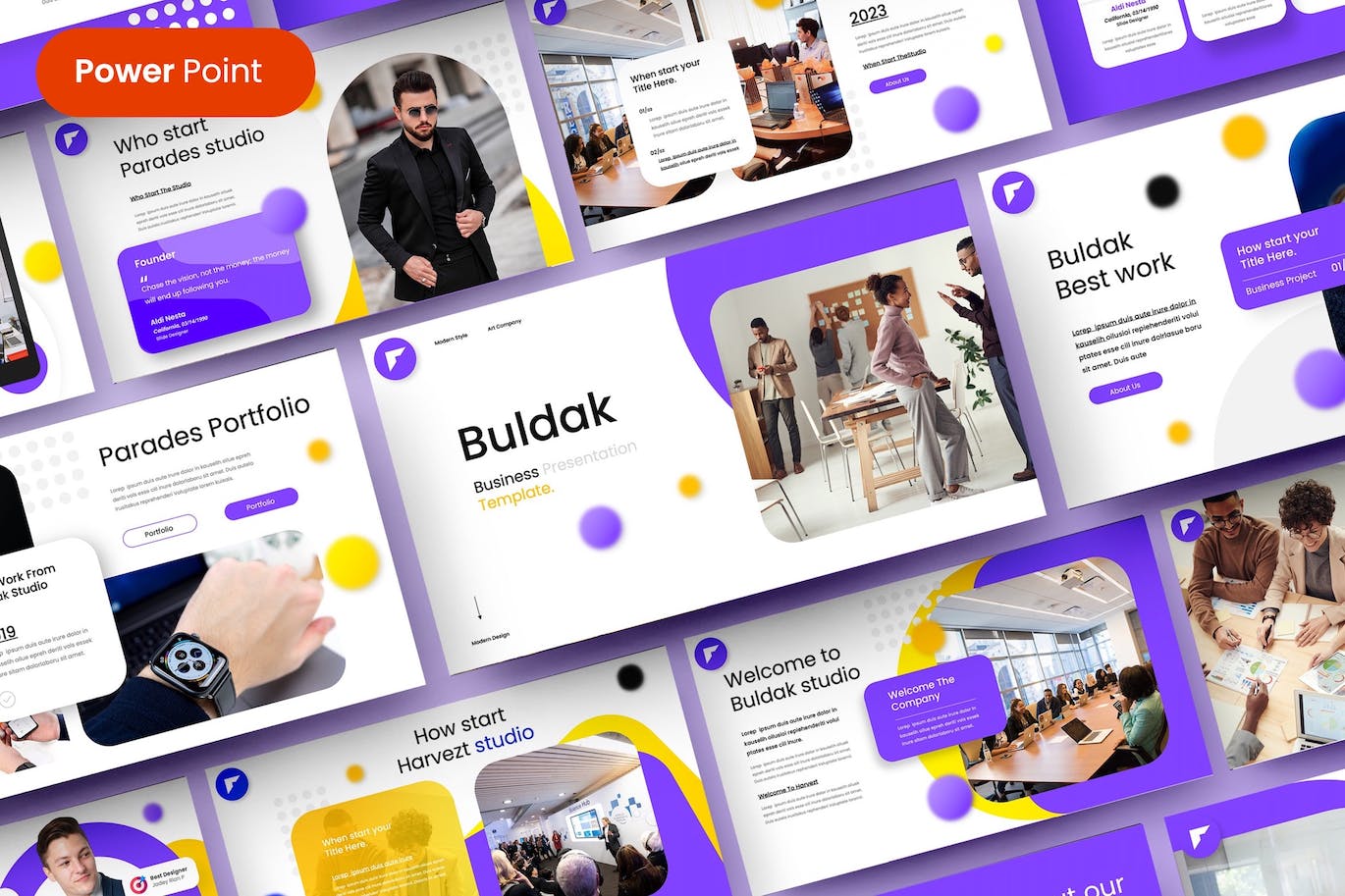 商业宣传材料PPT模版 (PPTX)