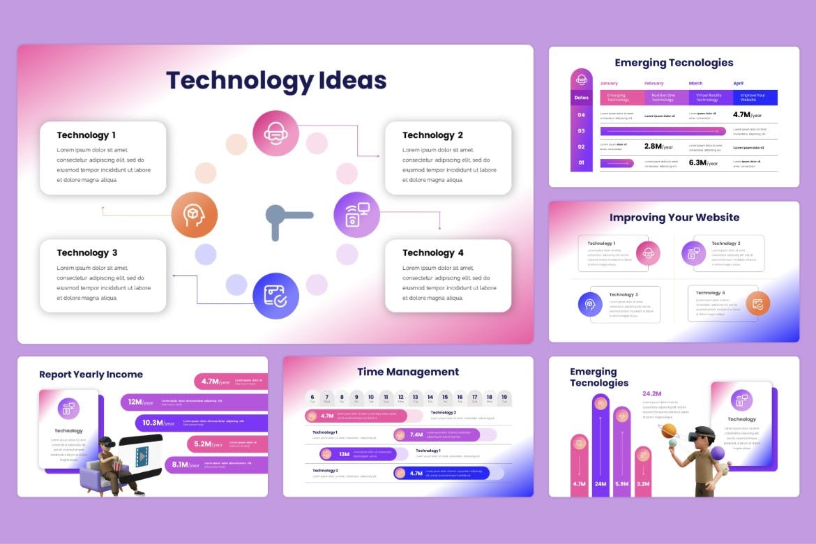 技术管理 – PPT模版 (PPTX)