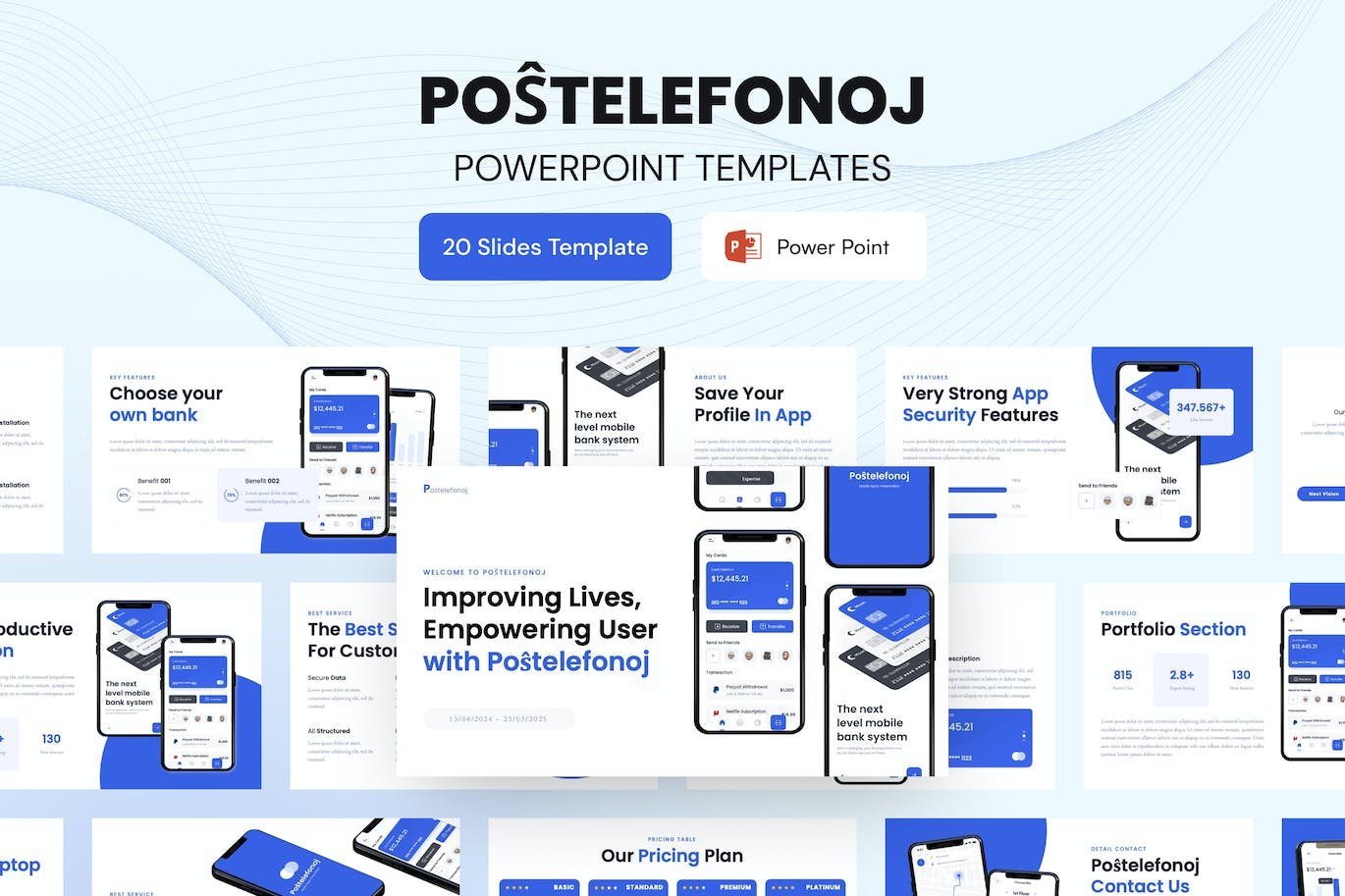 移动应用介绍PPT模版 (PPT,PDF)