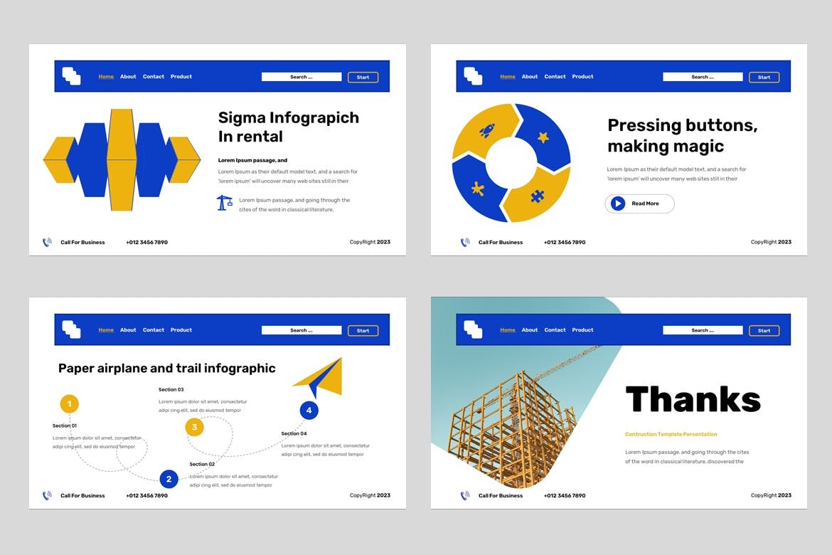 建筑广告品牌PPT模版 (PPT,PPTX)