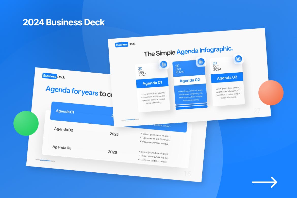 议程信息图表主题演讲PPT模版 (PPTX)
