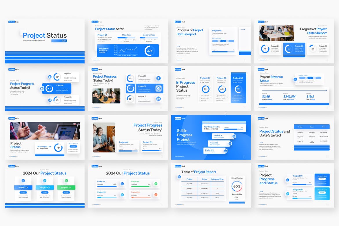 项目状态 PPT模版 (PPTX)