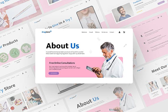 药店PPT模版 (PPT,PPTX)