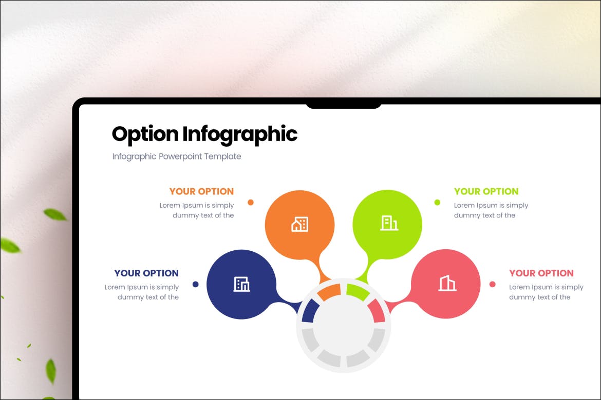 选项信息图表PPT模版 (PPTX)
