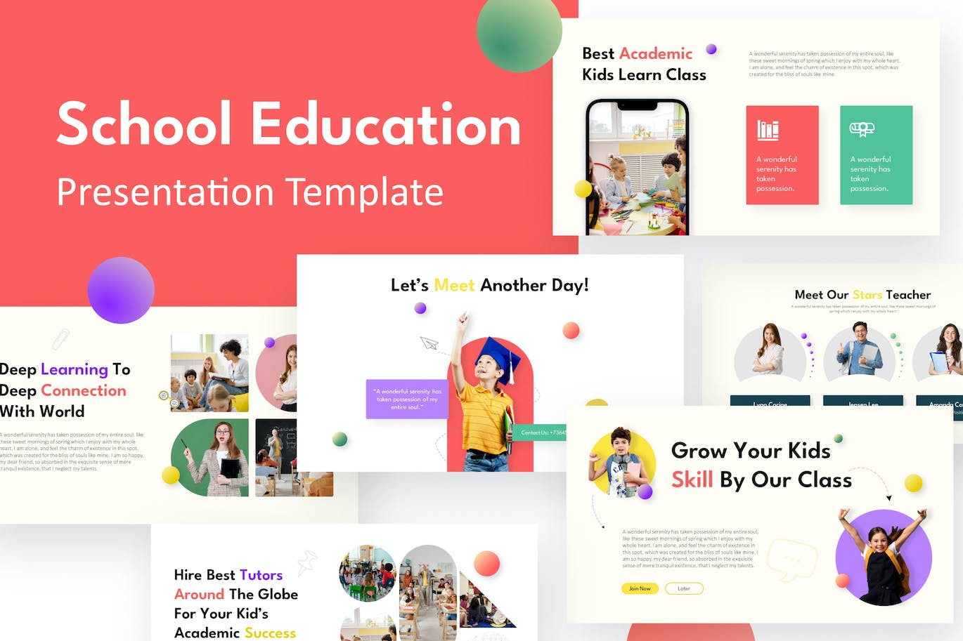 学校教育PPT模版 (PPT,PPTX)