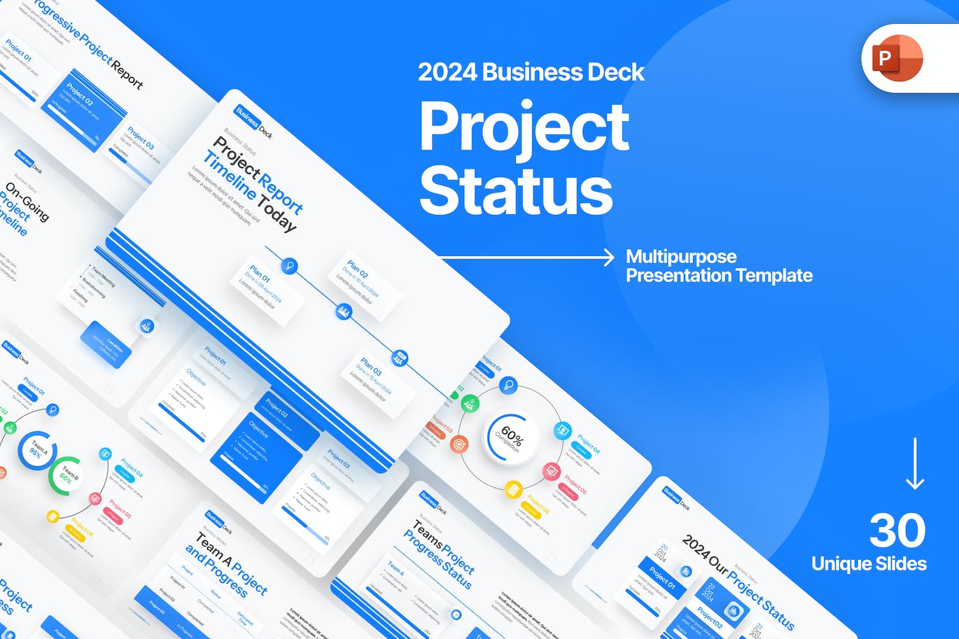 项目状态 PPT模版 (PPTX)