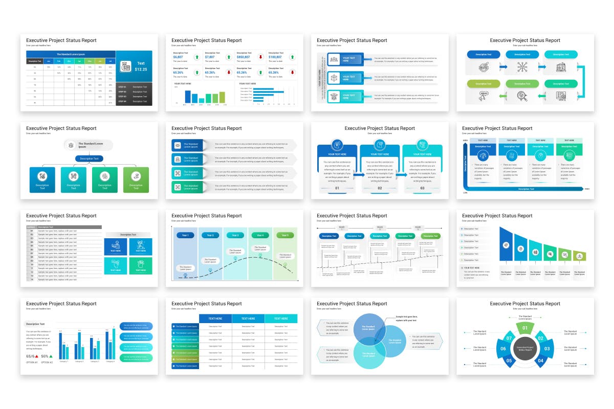 执行项目状态 PPT模版 (PPTX)