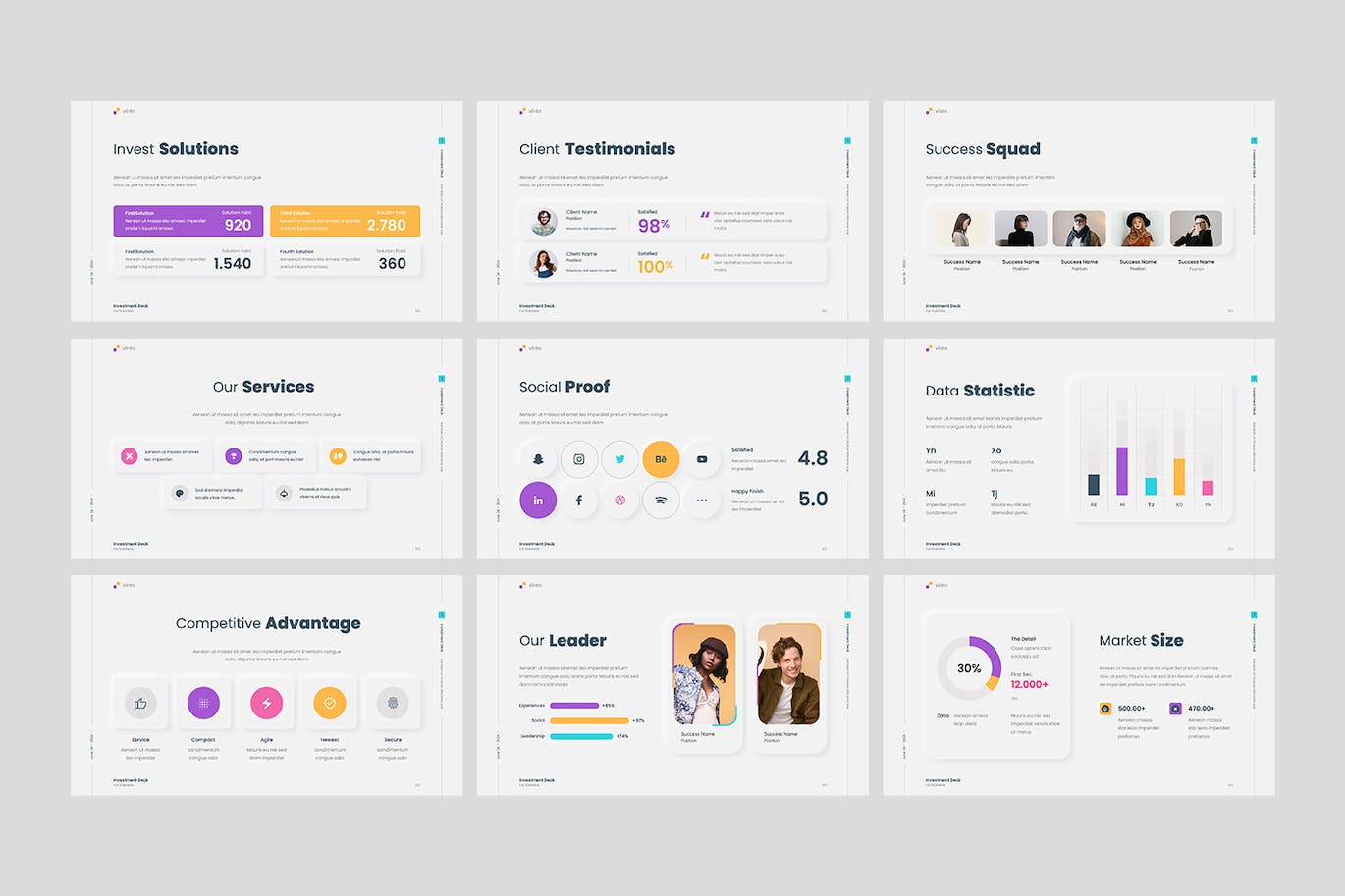 商业投资商业计划PPT模版 (PPTX)