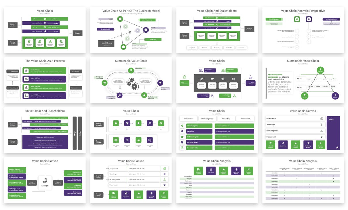 价值链分析 PPT模版 (PPT,PPTX)