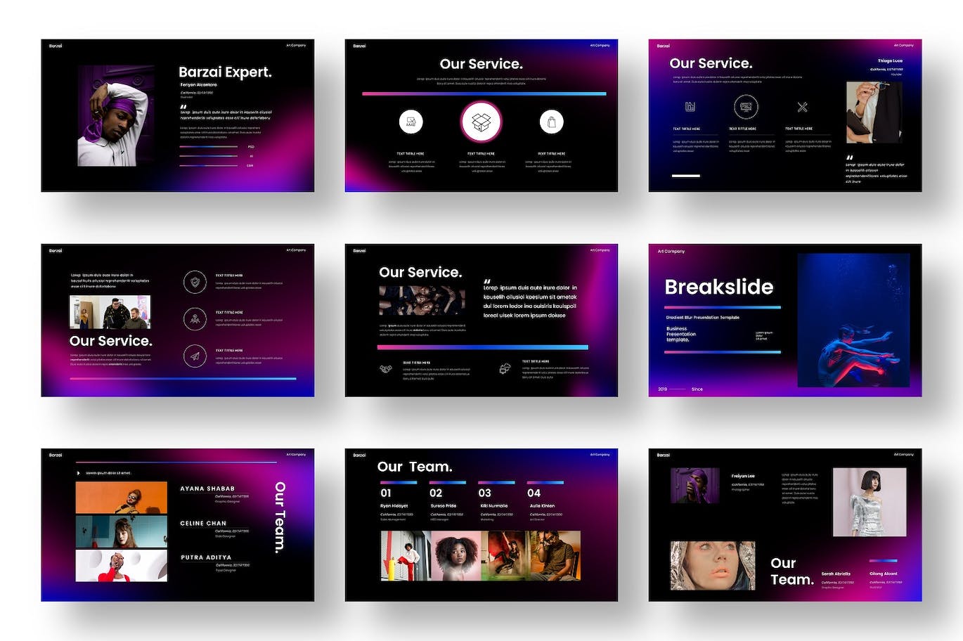 商业作品展示PPT模版 (PPTX)