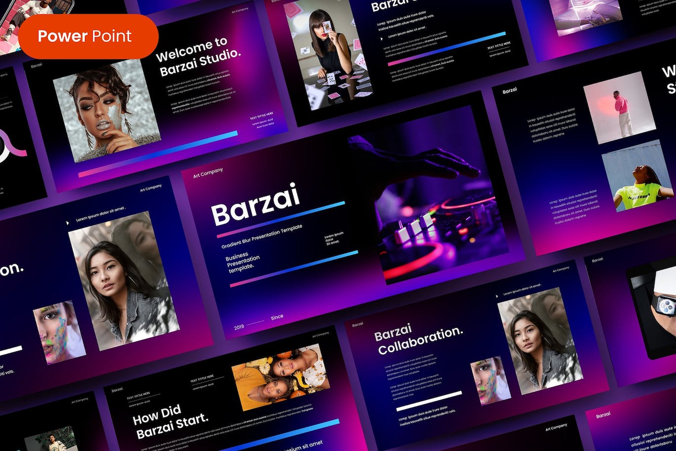 商业作品展示PPT模版 (PPTX)