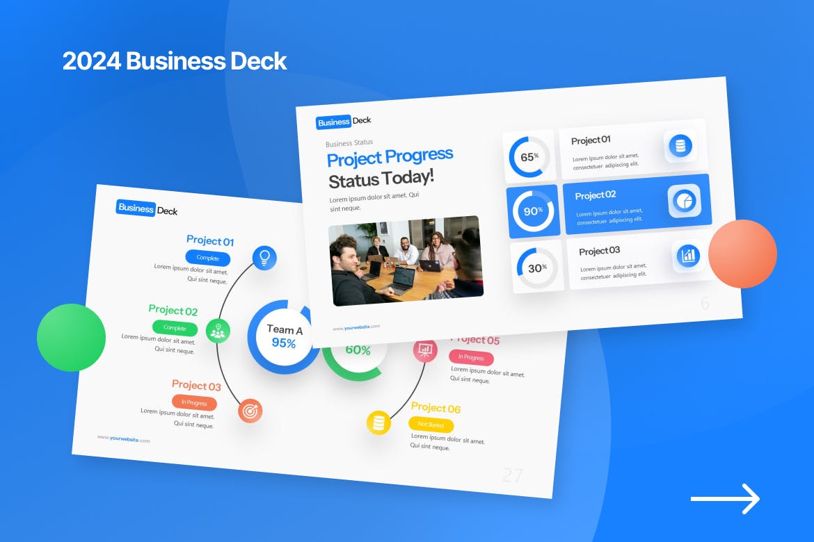 项目状态 PPT模版 (PPTX)