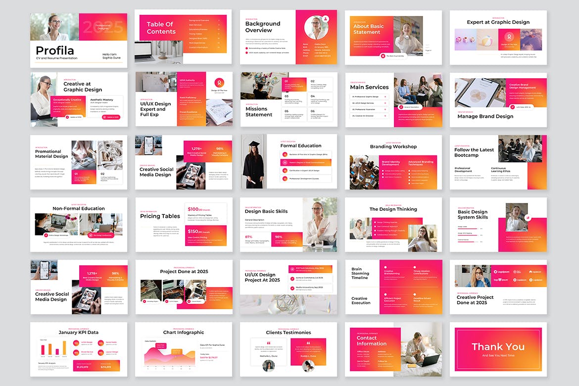 简历和简历 PPT模版 (PPT,PPTX)