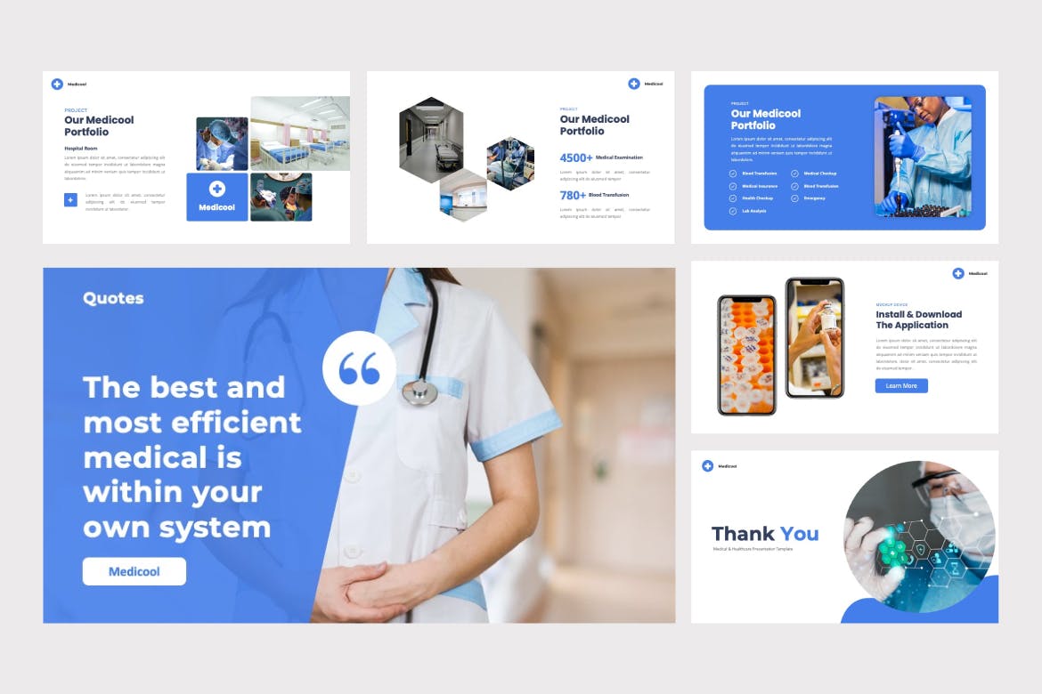 医疗服务相关PPT模版 (PPTX)