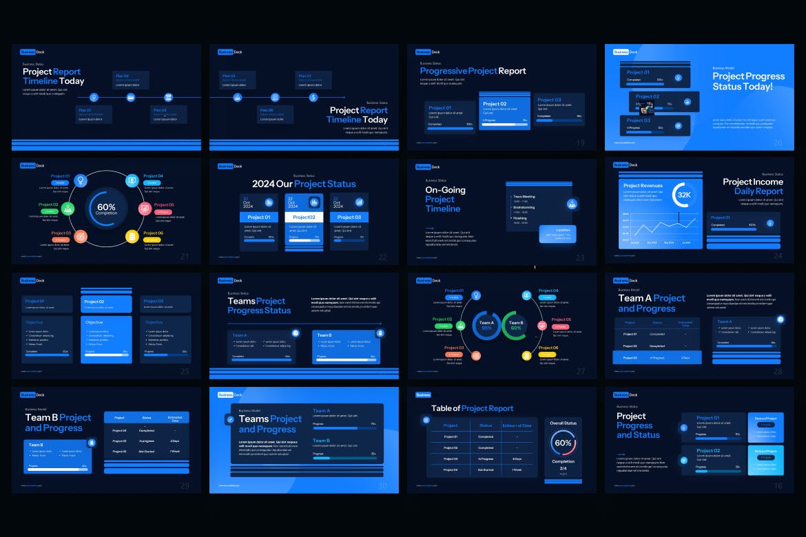 项目状态 PPT模版 (PPTX)