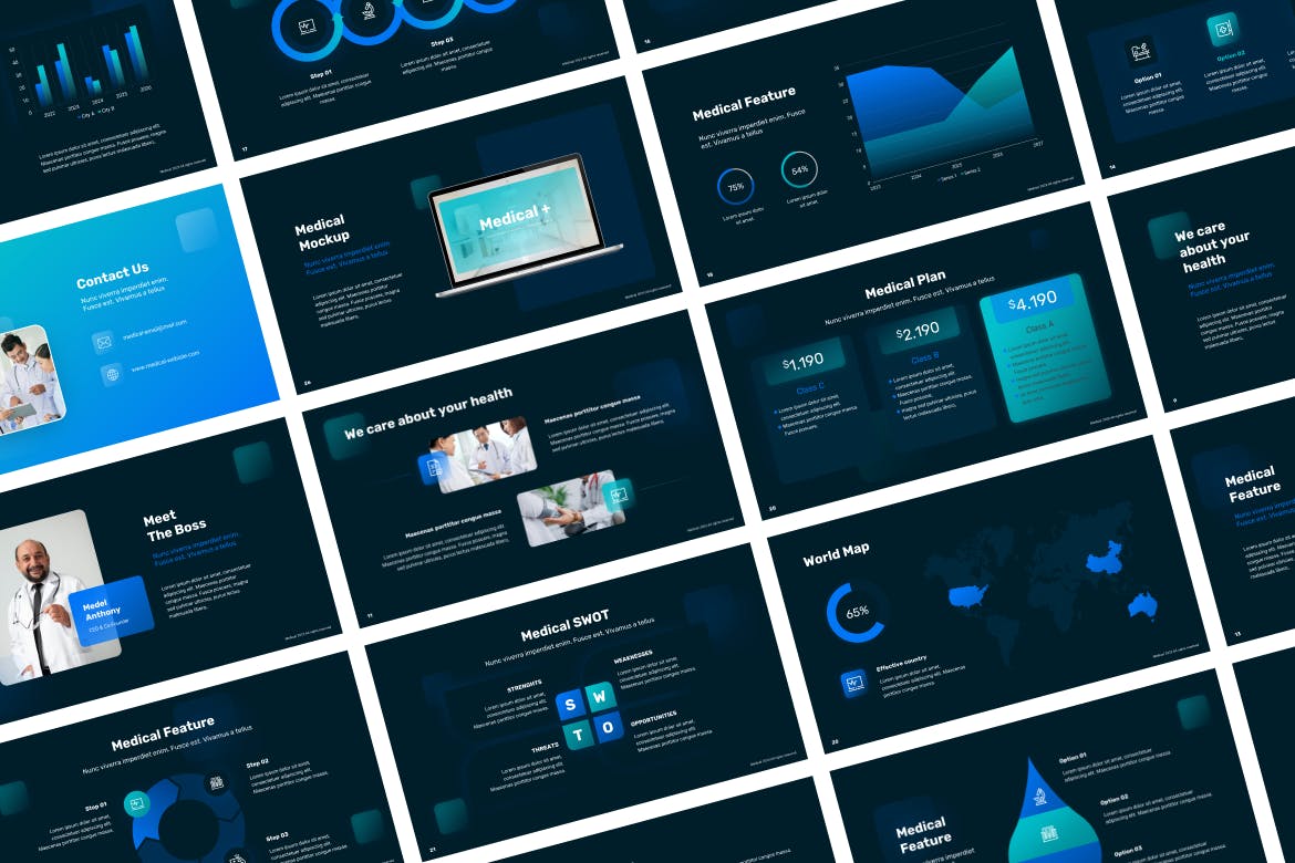 医疗PPT模版 (PPTX)
