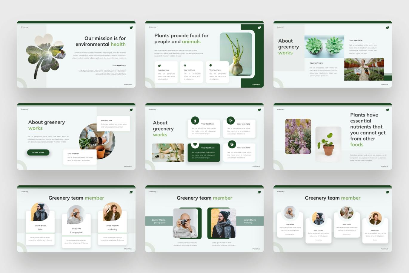 绿化 – 植物和植被 PPT模版 (PPTX)