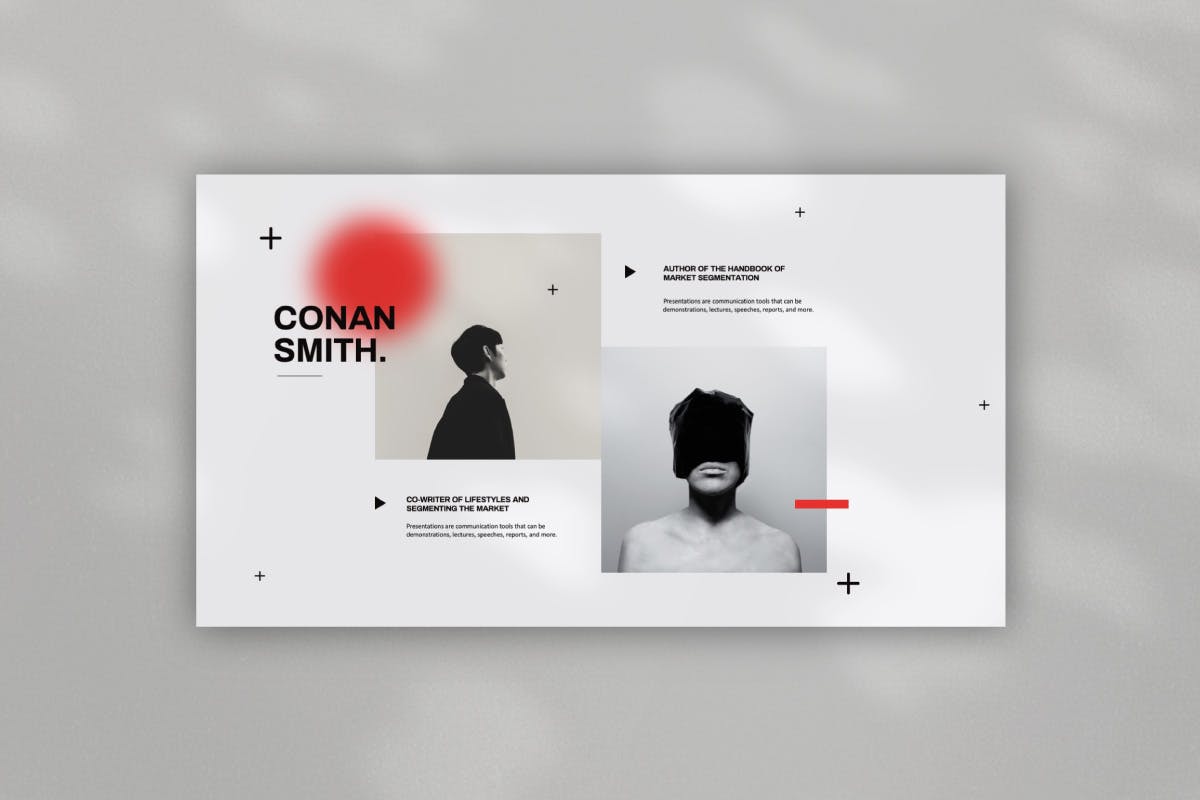 时尚简约社交媒体风格PPT幻灯片演示模板（pptx）