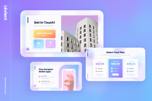 创意渐变配色ppt演示模板