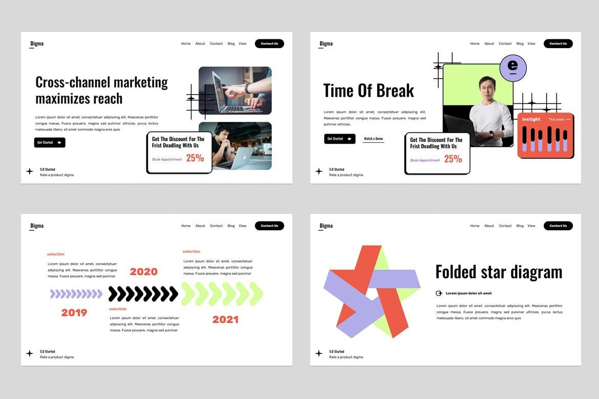 SEO 和数字营销 PPT模版 (PPT,PPTX)