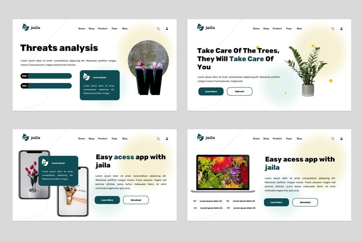 花店和花园 PPT模版 (PPT,PPTX)