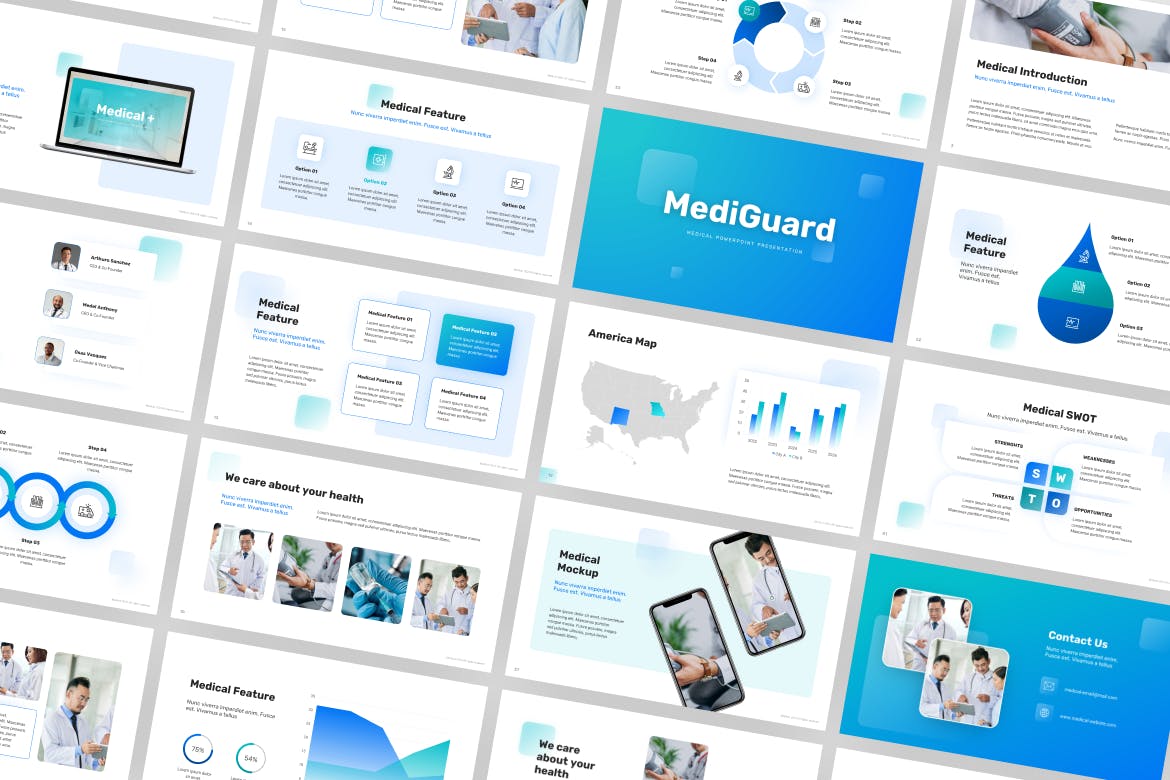 医疗PPT模版 (PPTX)