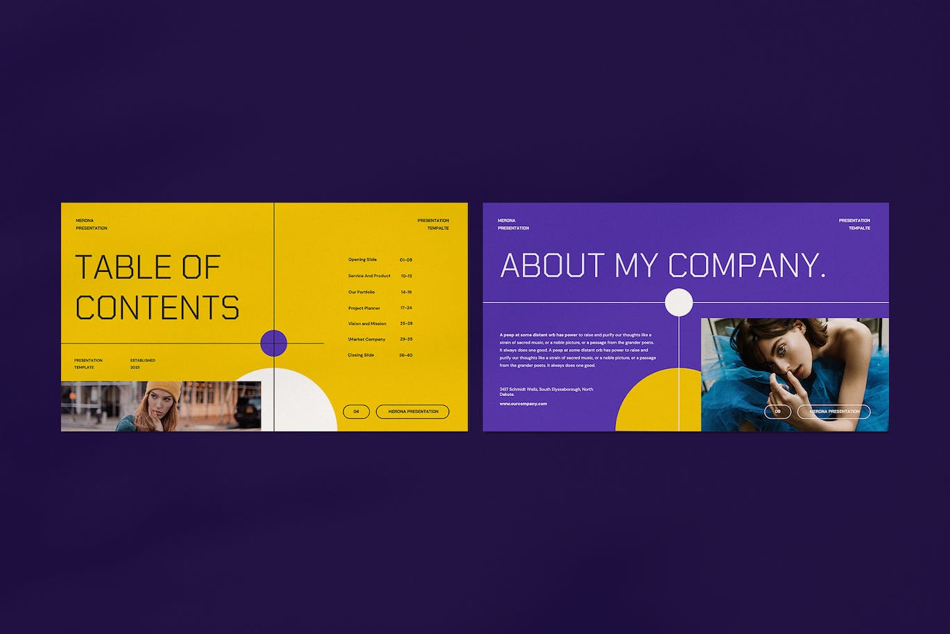 梅罗纳商业计划演示PPT模版 (PDF,PPTX)