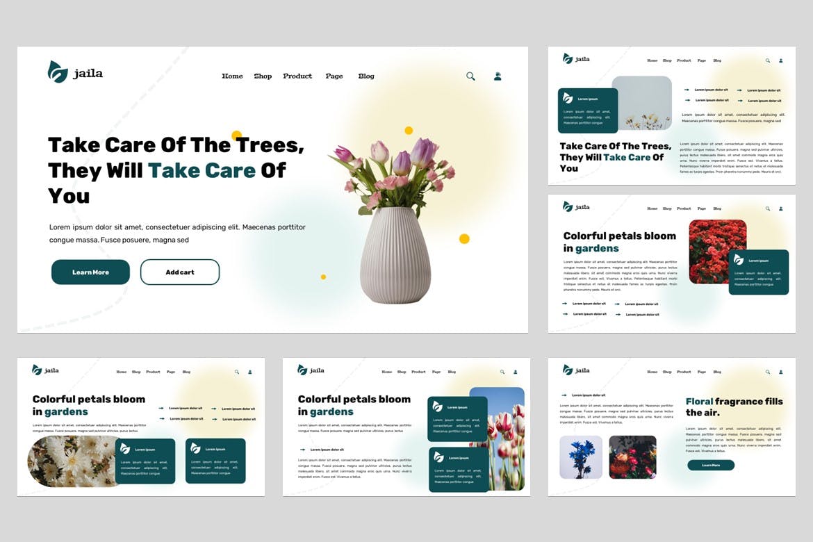 花店和花园 PPT模版 (PPT,PPTX)