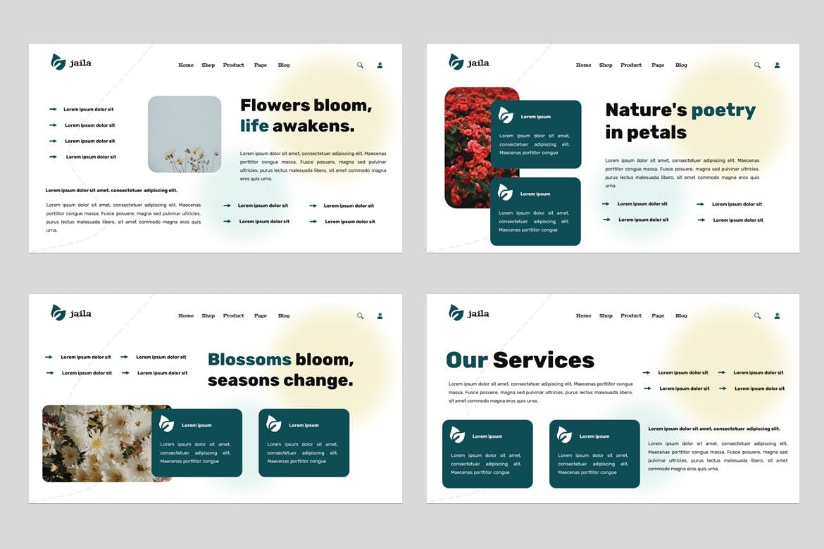 花店和花园 PPT模版 (PPT,PPTX)