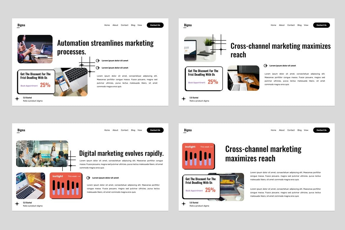 SEO 和数字营销 PPT模版 (PPT,PPTX)