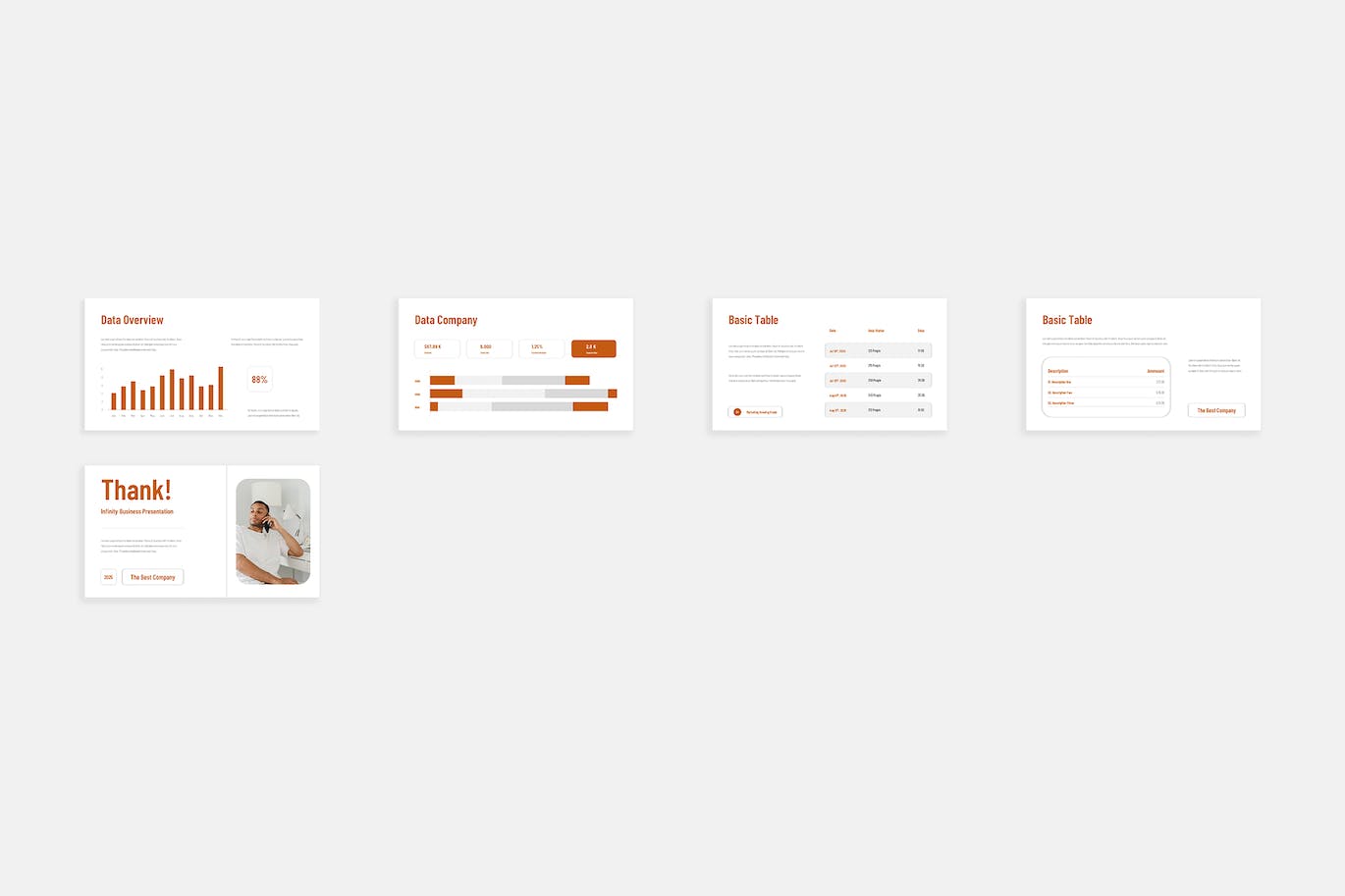 白橙无限商务简约PPT模版 (PPTX,PPT)