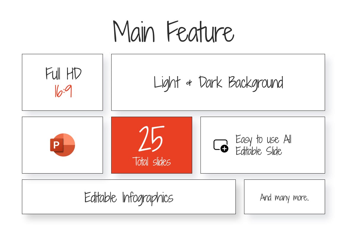 白板插图 PPT模版 (PPTX)