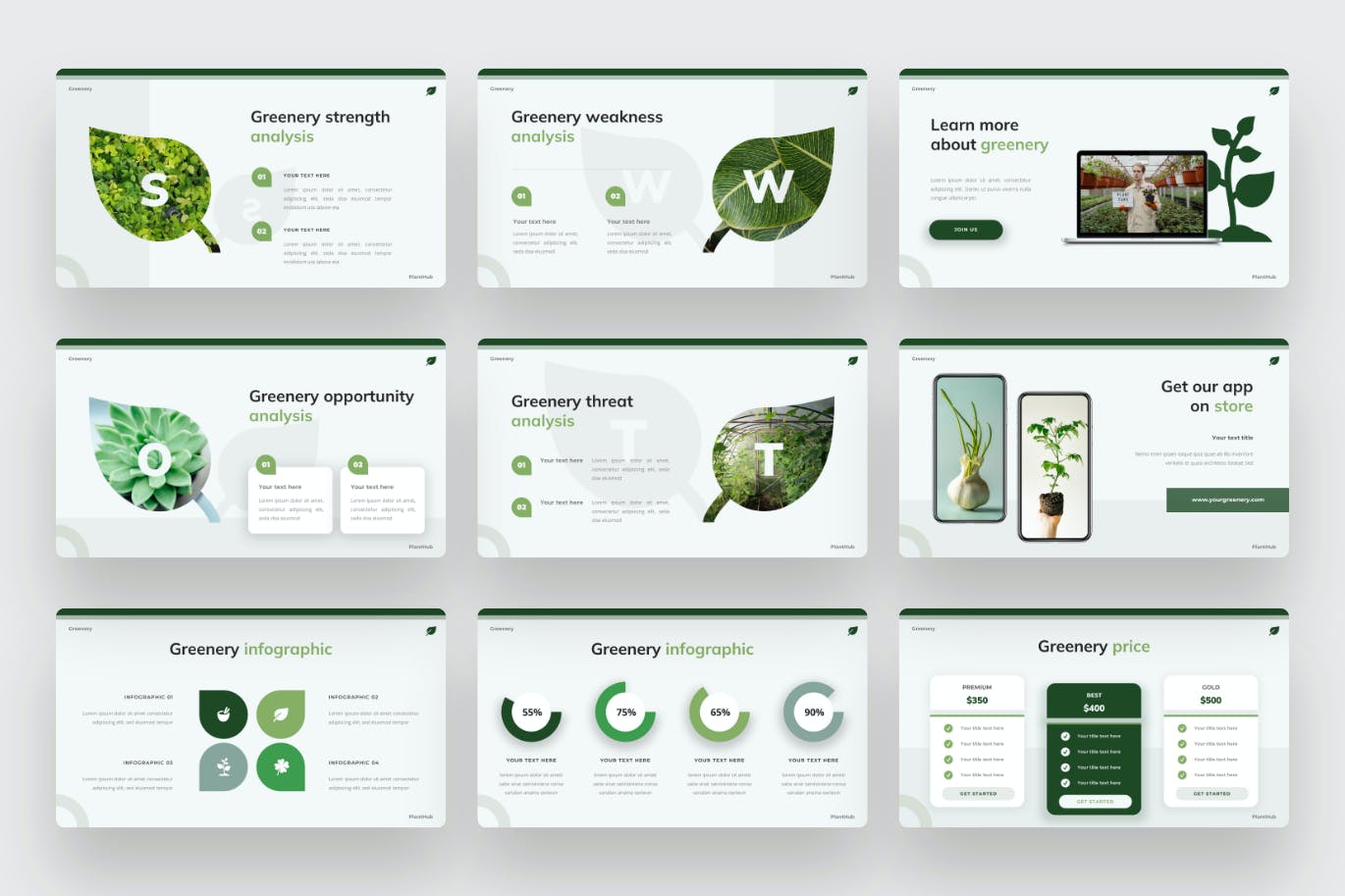 绿化 – 植物和植被 PPT模版 (PPTX)