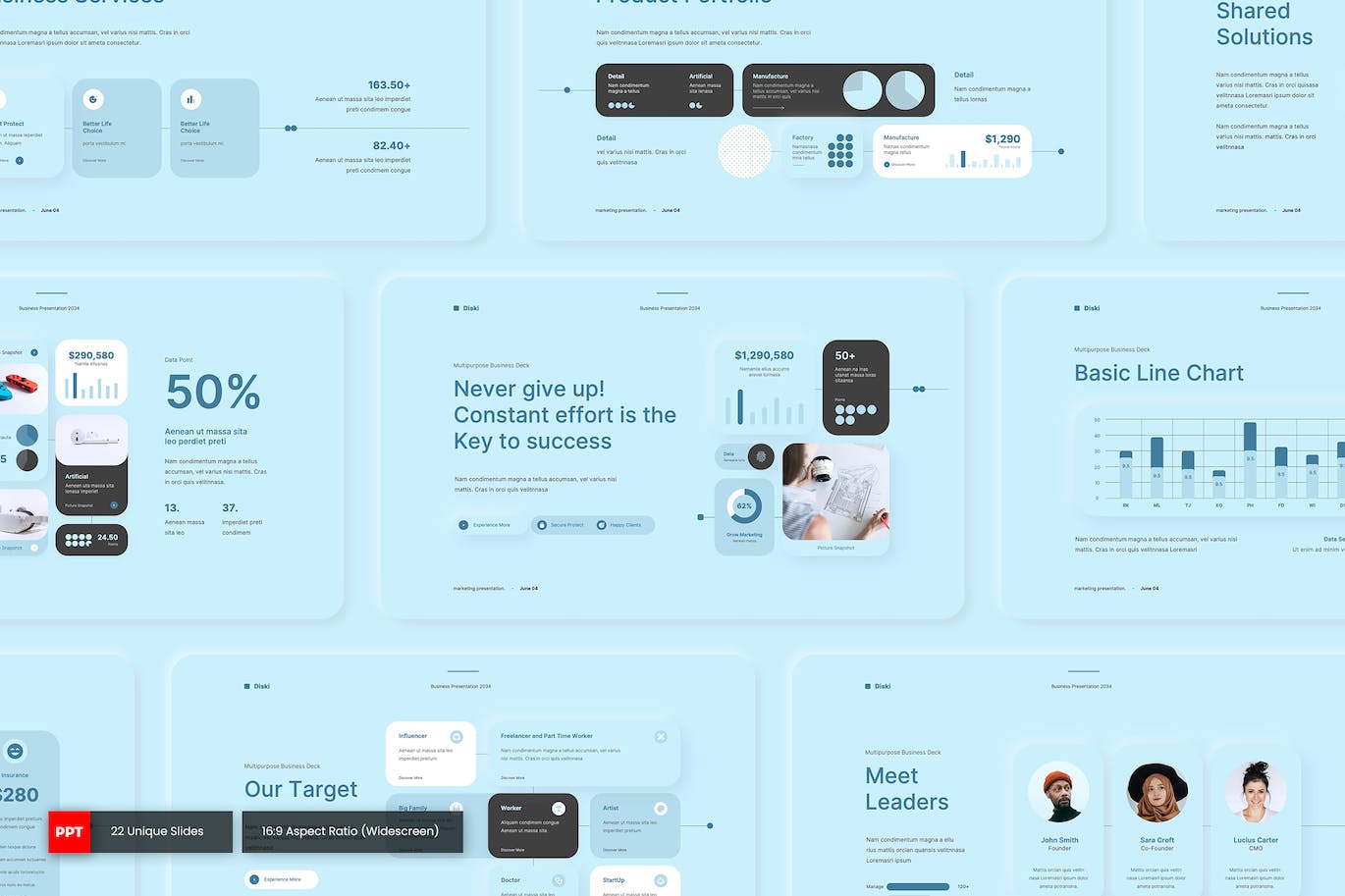 多功能商务平台PPT模版 (PPTX)