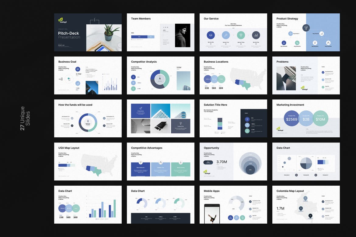 宣传材料演示模板PPT模版 (PPTX)