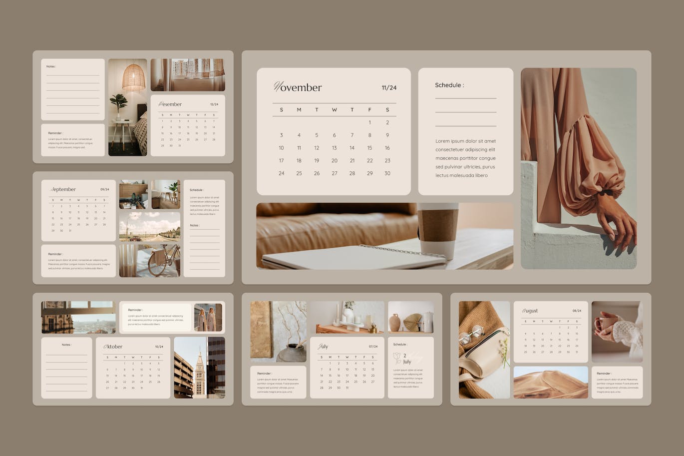 美学日历 2024 年PPT模版