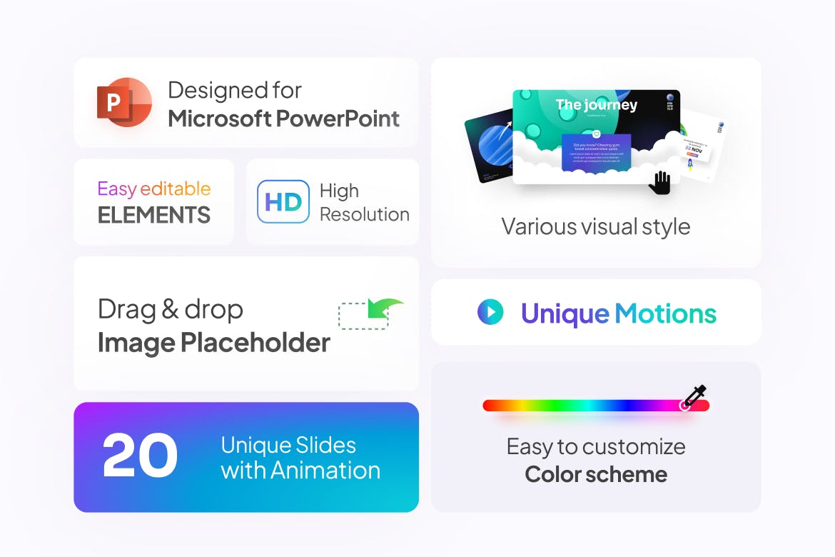 动画矢量图形PPT模版 (PPTX)