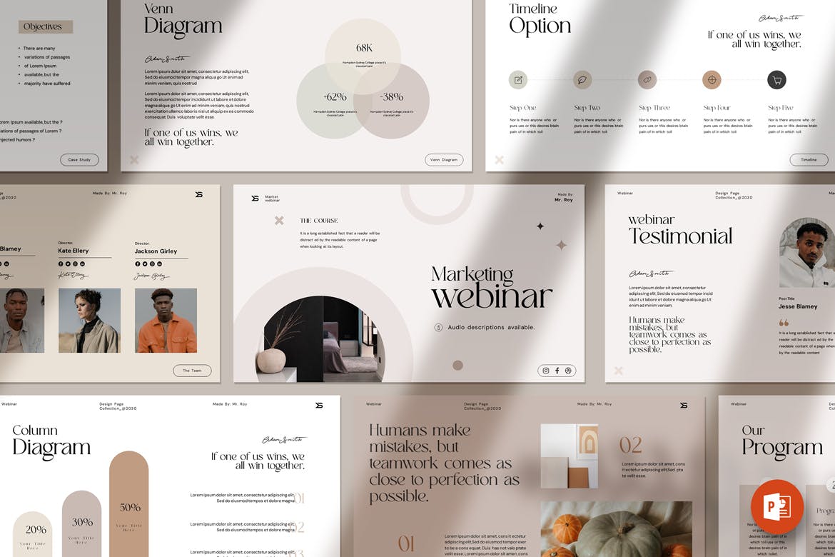 营销网络研讨会 PPT模版 (PPTX)