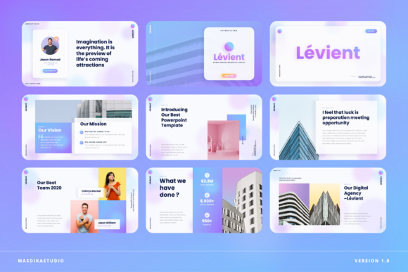 创意渐变配色ppt演示模板