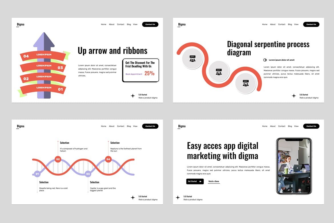SEO 和数字营销 PPT模版 (PPT,PPTX)