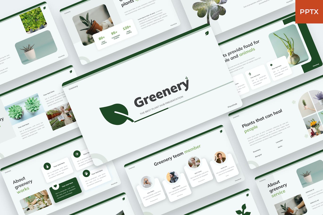 绿化 – 植物和植被 PPT模版 (PPTX)