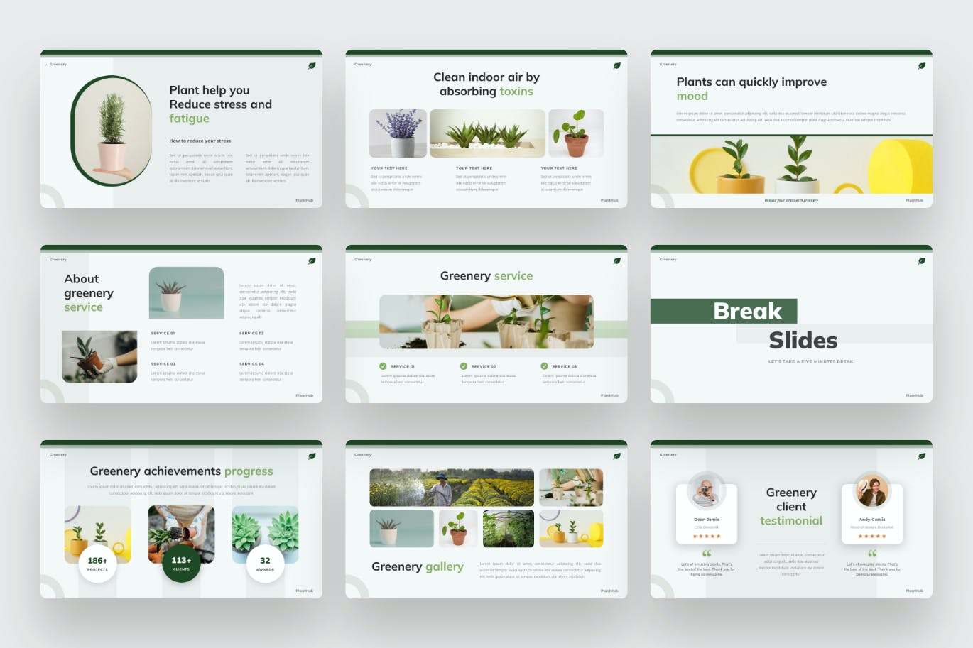 绿化 – 植物和植被 PPT模版 (PPTX)