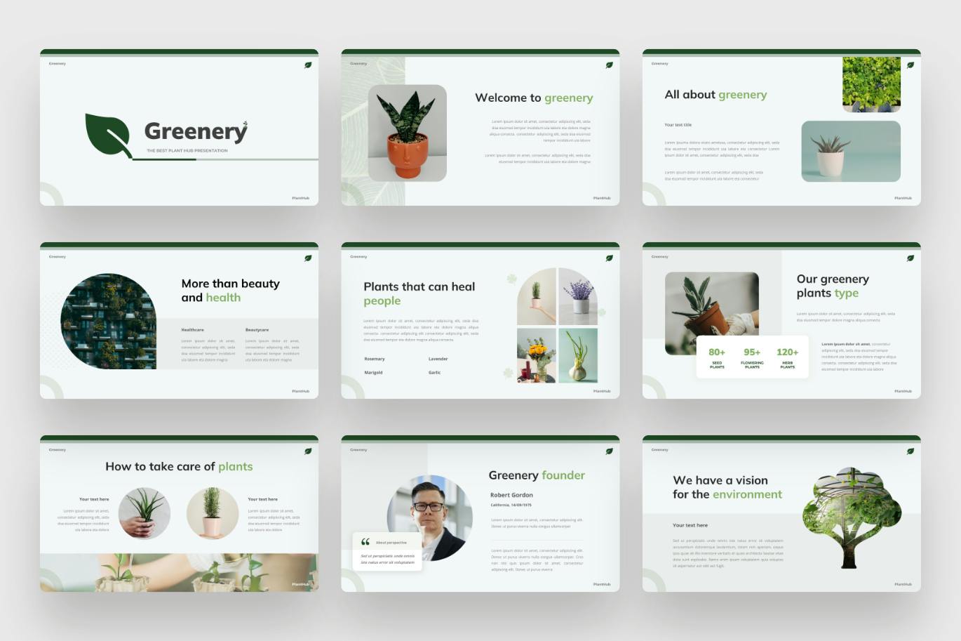 绿化 – 植物和植被 PPT模版 (PPTX)