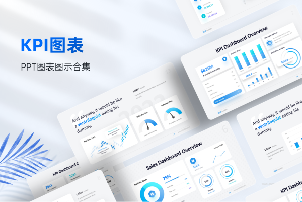 200页KPI仪表盘组合数据图表版式