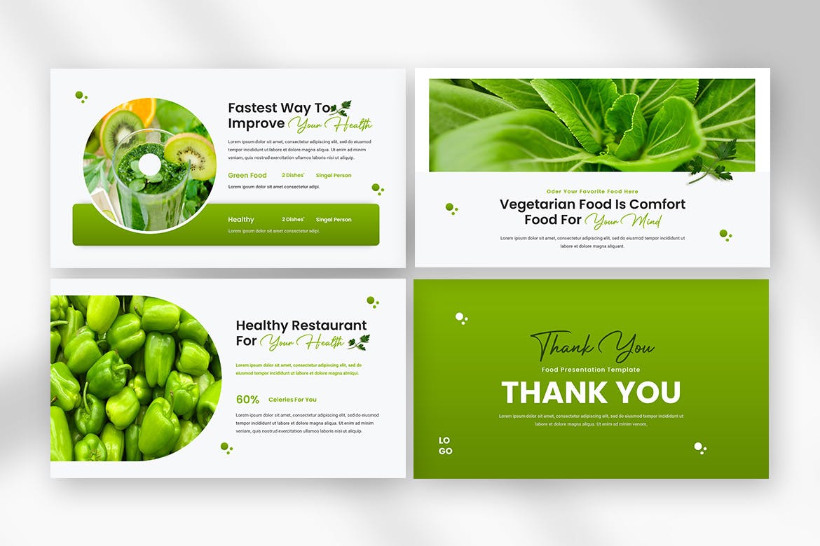 现实的有机食品 PPT模版 (PPT,PPTX)