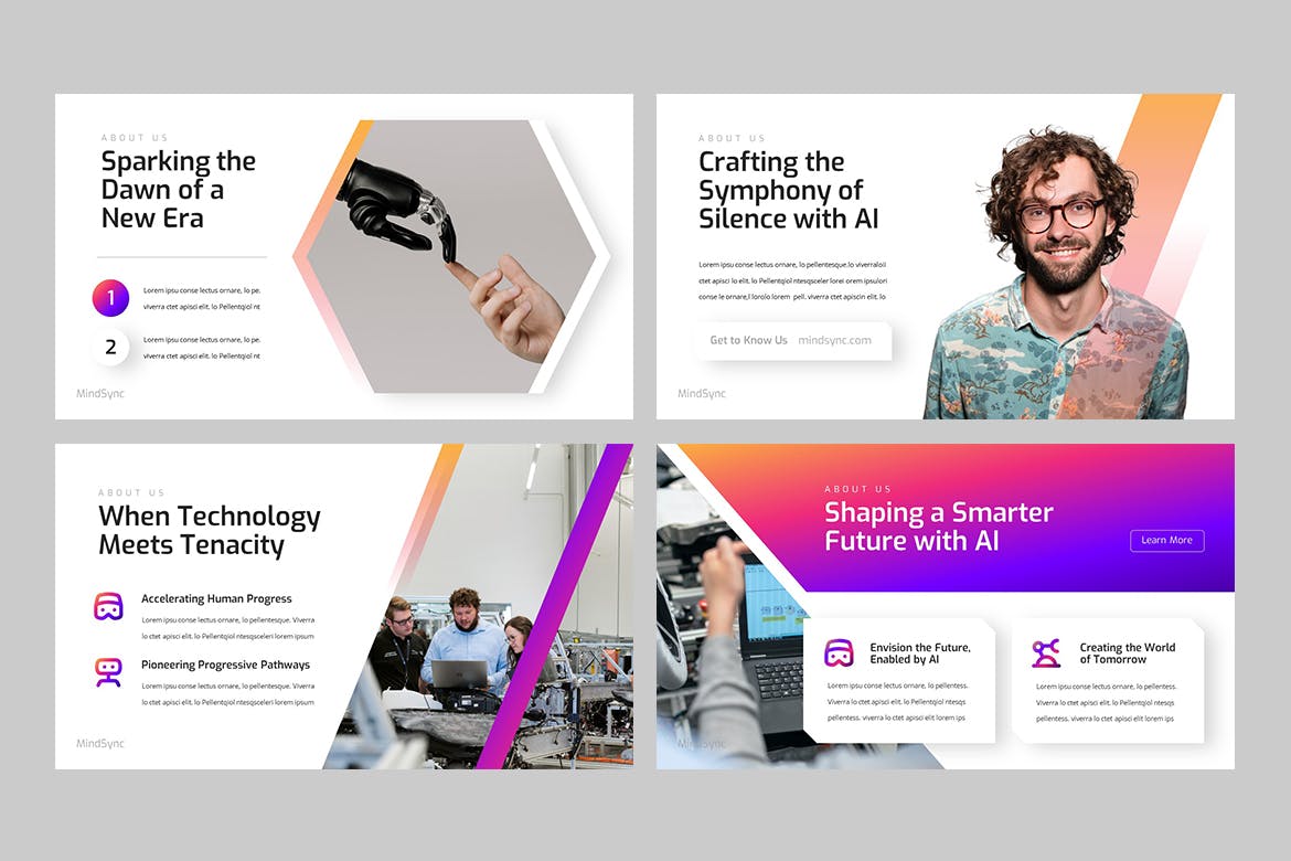 人工智能简报 PPT模版 (PPTX)