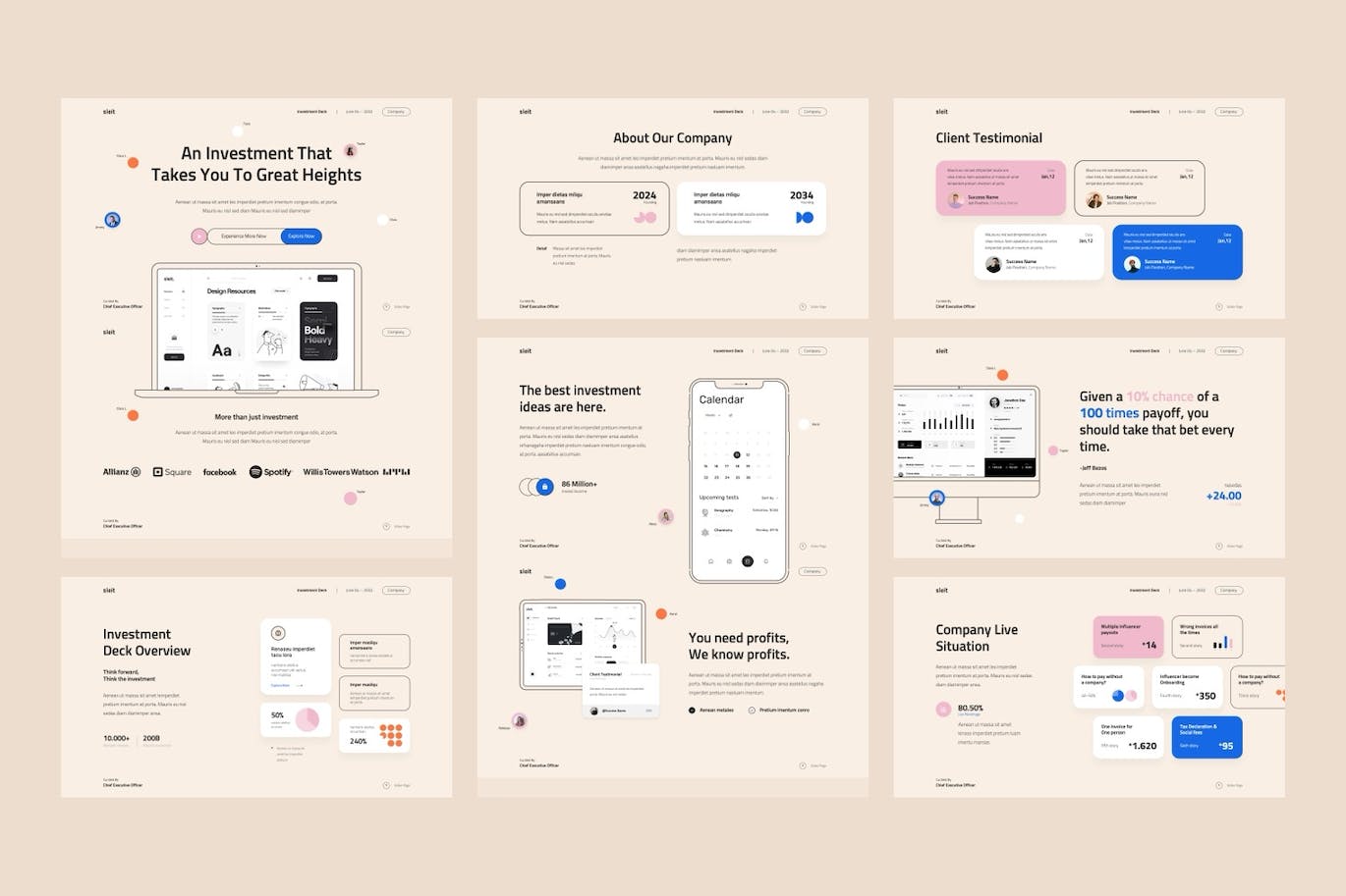 商业计划投资者推介材料 PPT模版 (PPTX)